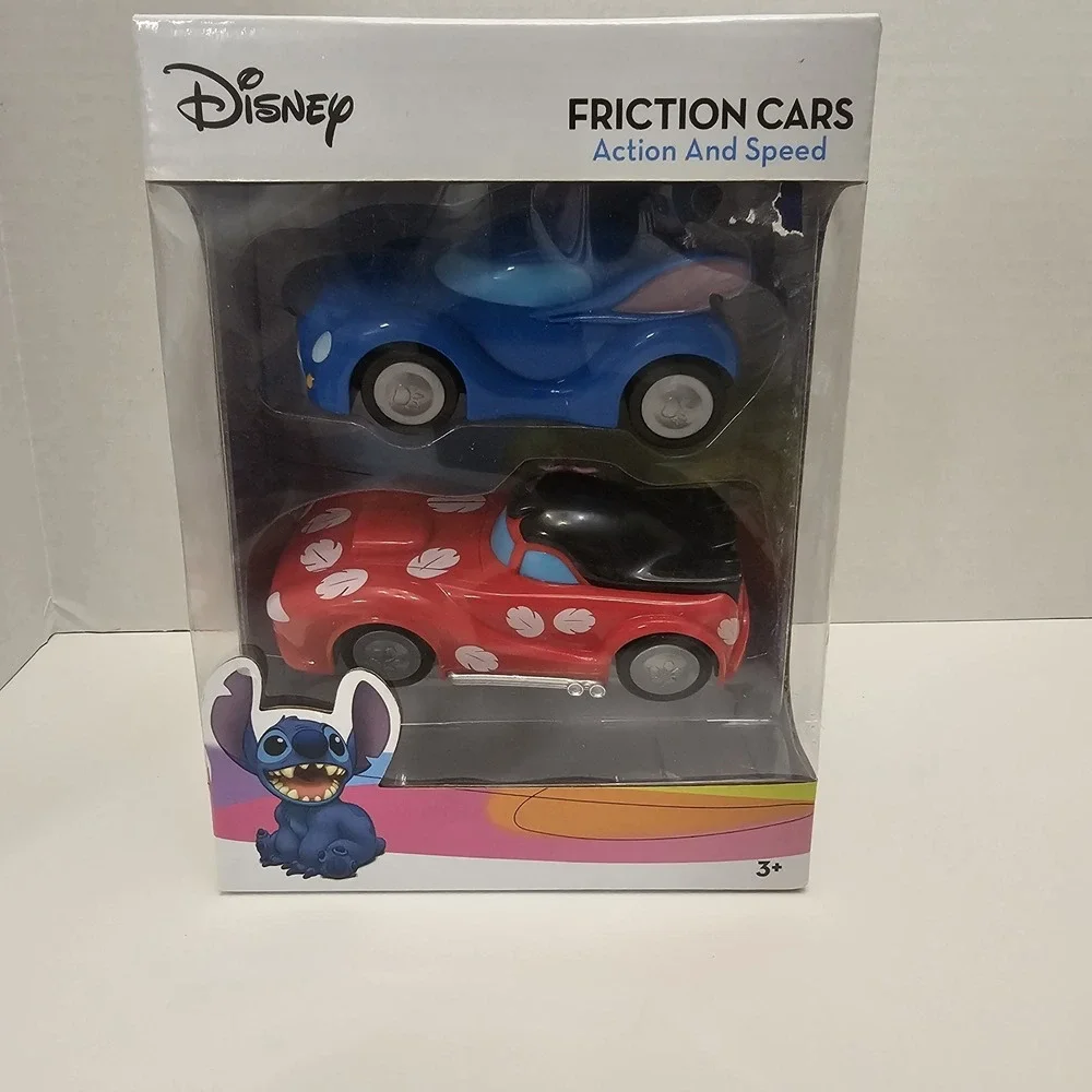 Disney Lilo and‎ Stitch Friction Cars - Set Of Two Cars with Action & Speed NEW